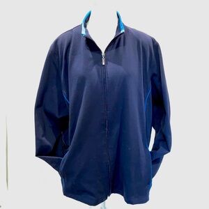 Alia Navy and Sky Blue Striped Shirt with Shimmery Jewel Detail Coastal Yacht